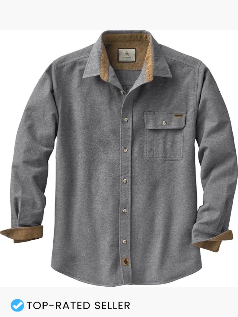 Long Sleeve Button Down Flannel Shirt Relaxed Fit Cotton Plaid Casual Classic
